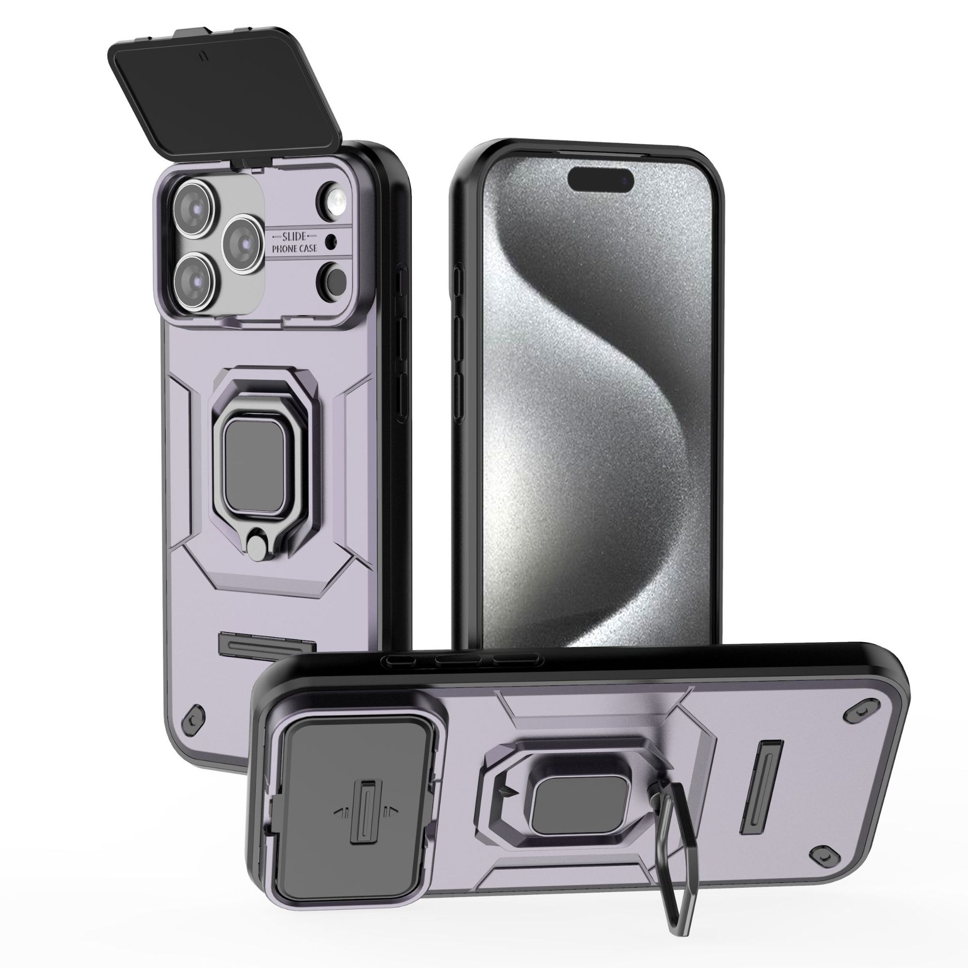 Battle Bear With Kickstand And Ring Holder, Anti-Drop Protective Cover