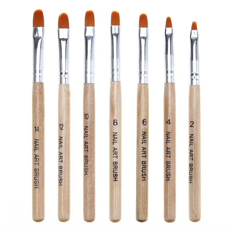 Set Nail Art Round Brushes for Gel Polish