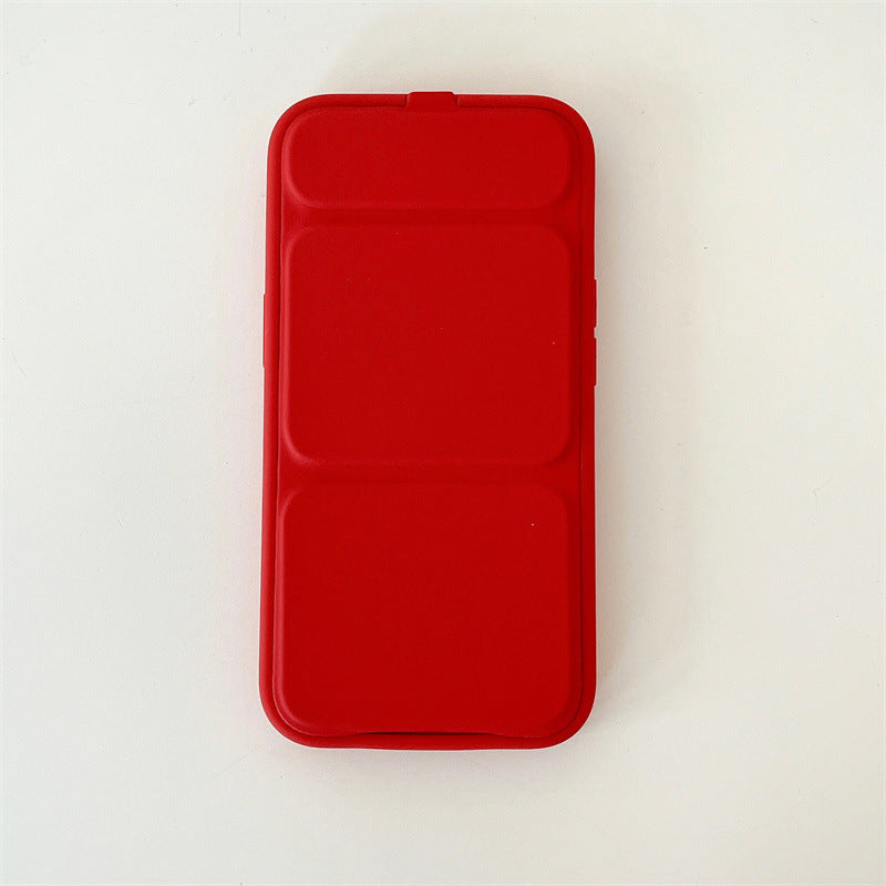 Solid Color Flip Cover Stand Phone Case Anti-Drop