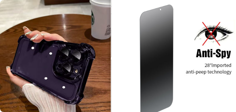 Four-corner Drop-resistant Phone Case Full Cover Transparent Electroplated Space Protective Cover