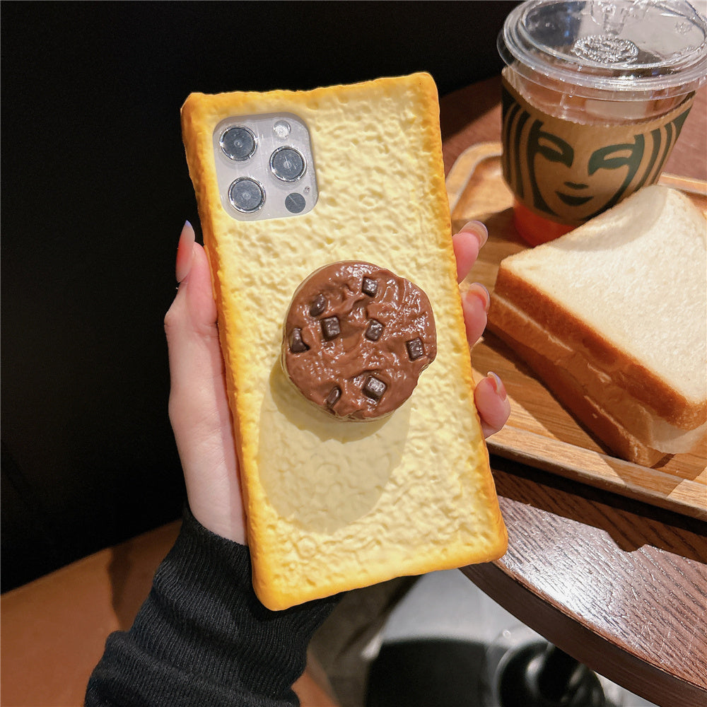Soft Silicone Toast Bread Anti Falling Mobile Phone Case