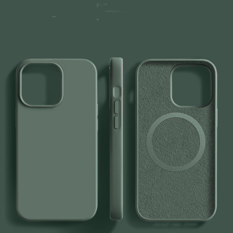 Liquid Silicone Phone Case Magnetic Skin-absorbing Protective Cover