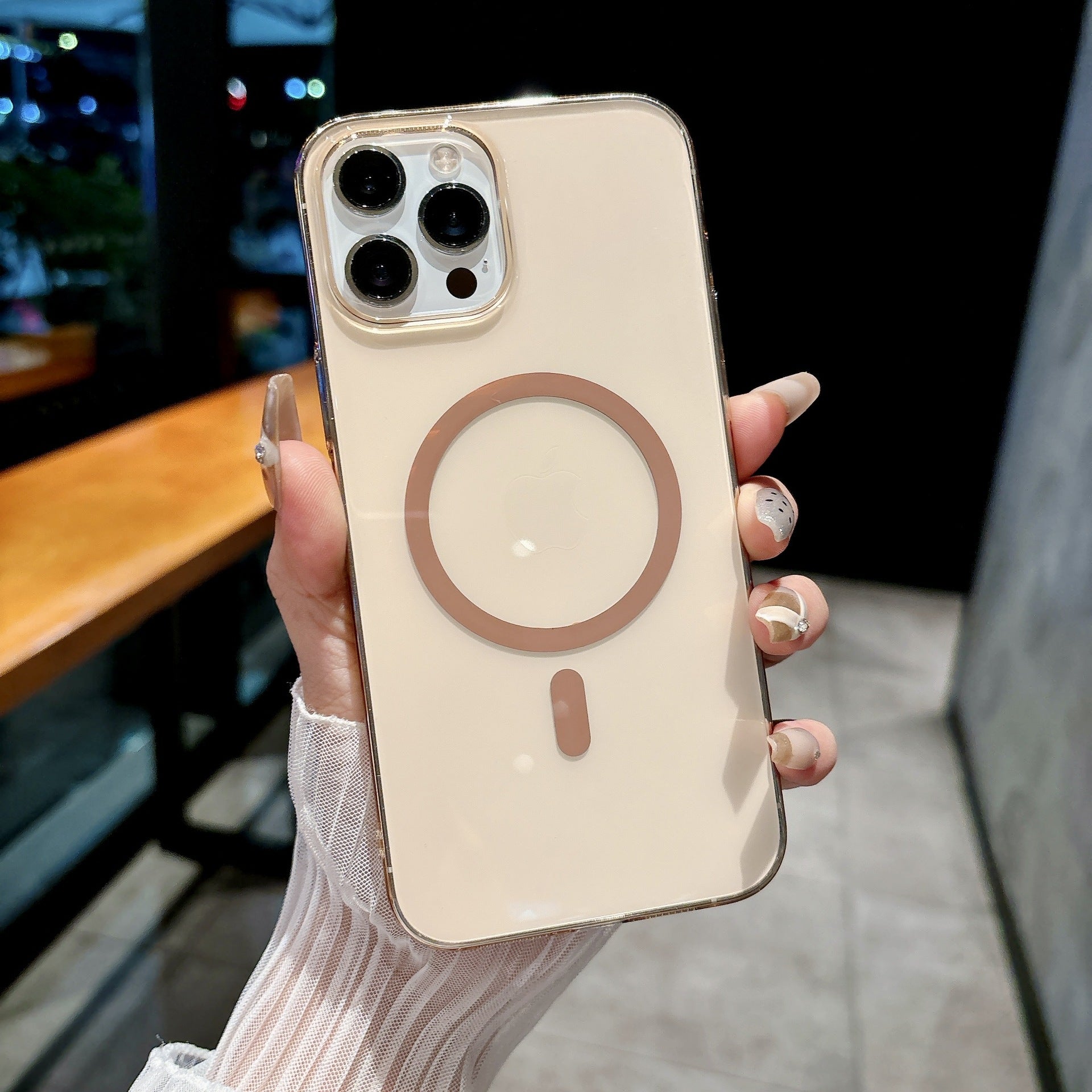 Magnetic Transparent PC Protective Cover Phone Case