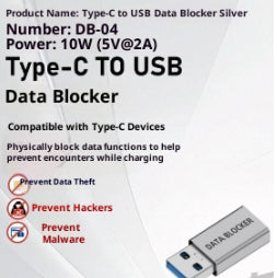 Notebook Phone Data Shielding USB Male To Type-C Female Adapter