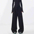 Fashion Casual Complex Baggy Straight Trousers