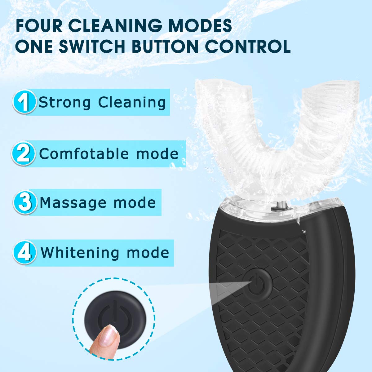 Electric Toothbrush U-shaped Toothbrush Is Suitable For Children And Adults Ipx8 Waterproof