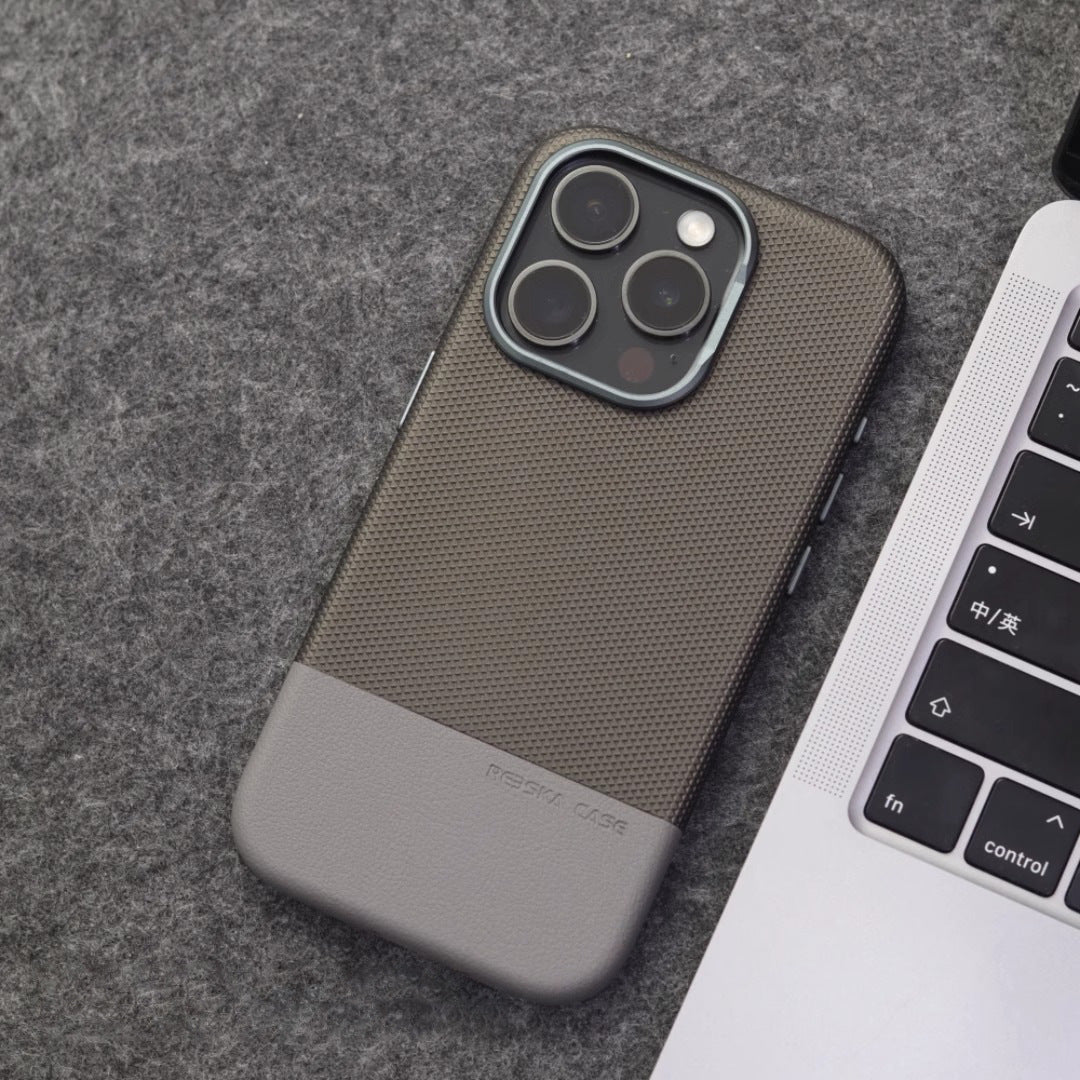 Double-piece Leather Drop-resistant Protective Cover Magnetic Phone Case