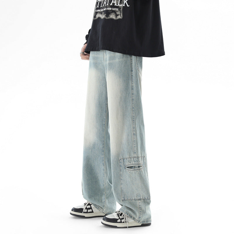 Fashion Personality Male Baggy Straight Trousers