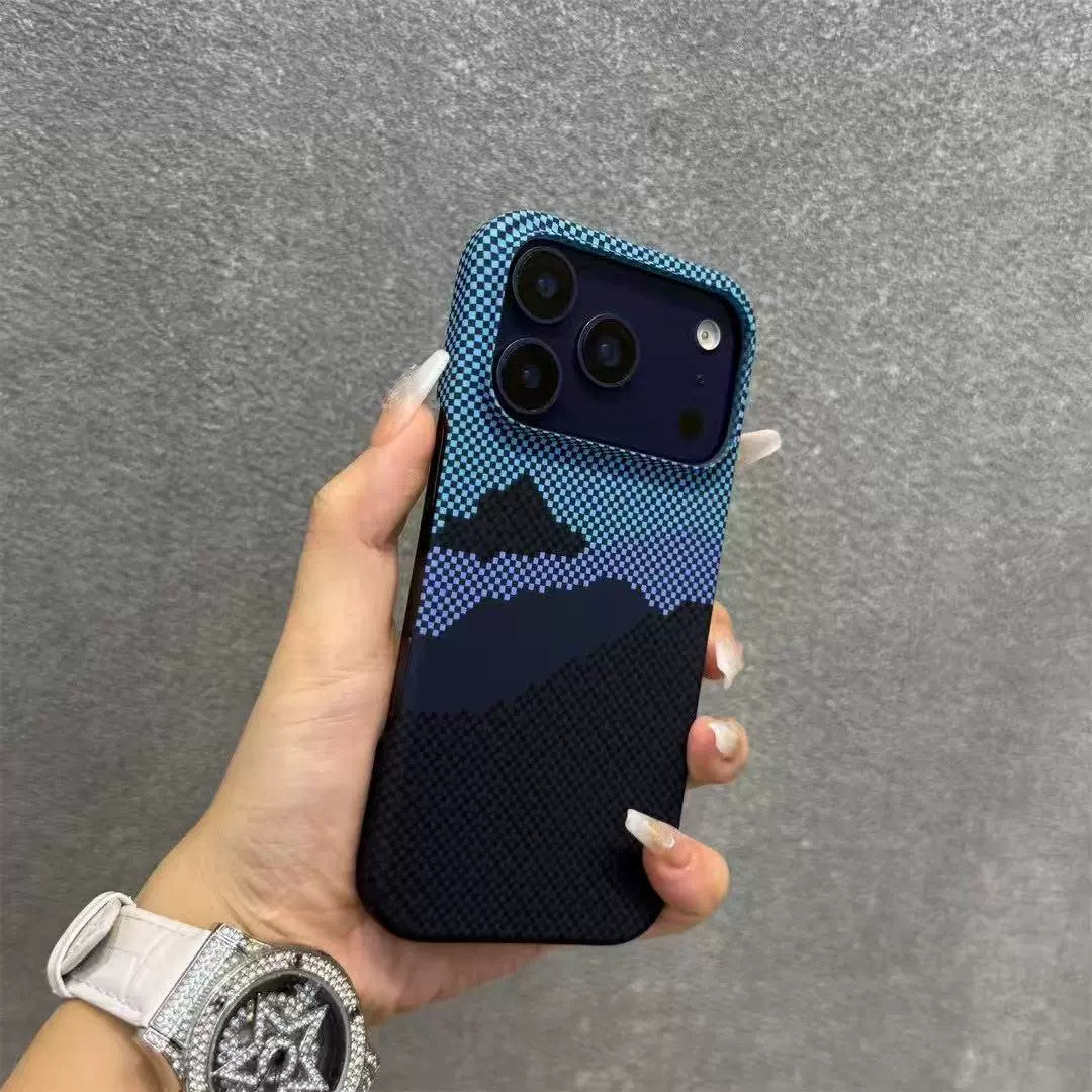 Frosted Magnetic Phone Case Carbon Fiber Protective Cover