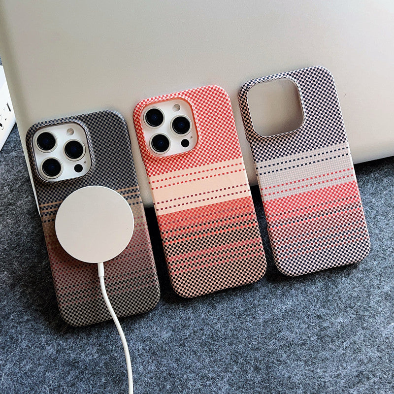Frosted Magnetic Phone Case Carbon Fiber Protective Cover
