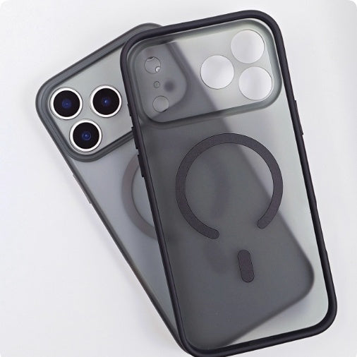 Magnetic Skin-feel Mobile Phone Case Fine Hole Lens Full Cover Anti-fall