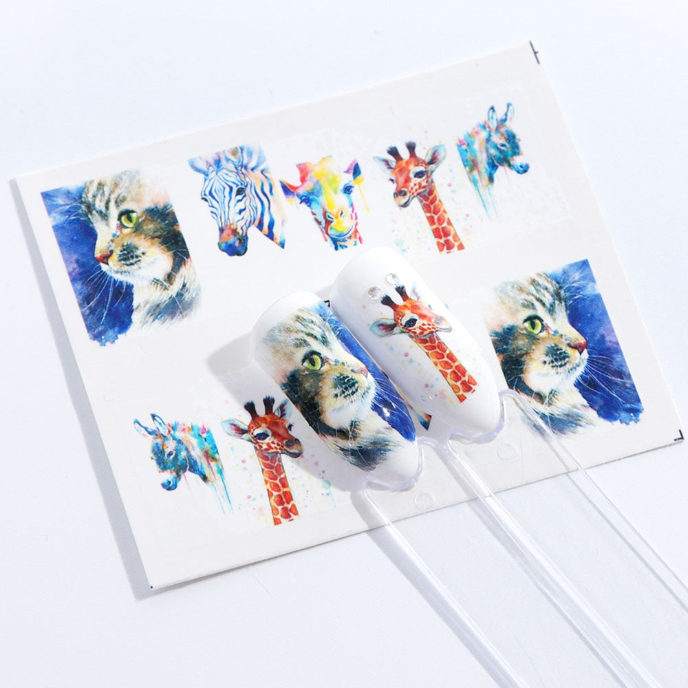 White Flowers Nail Art Stickers