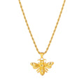 Titanium Steel Bee Necklace Stainless Steel