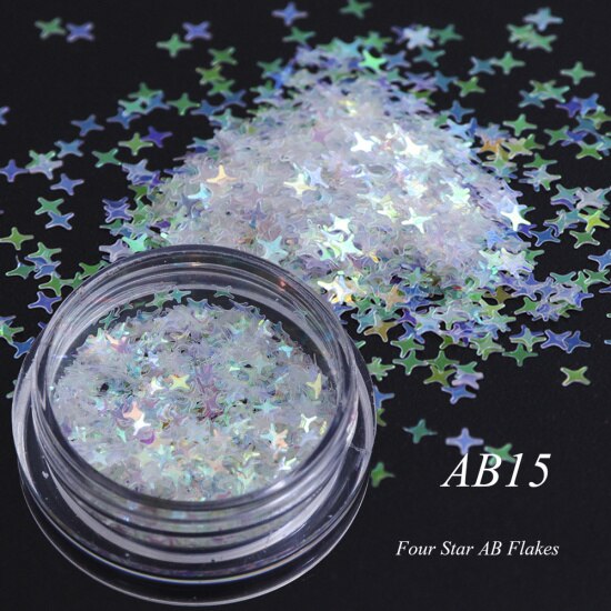 Holographic Flakes Nail Glitter Set