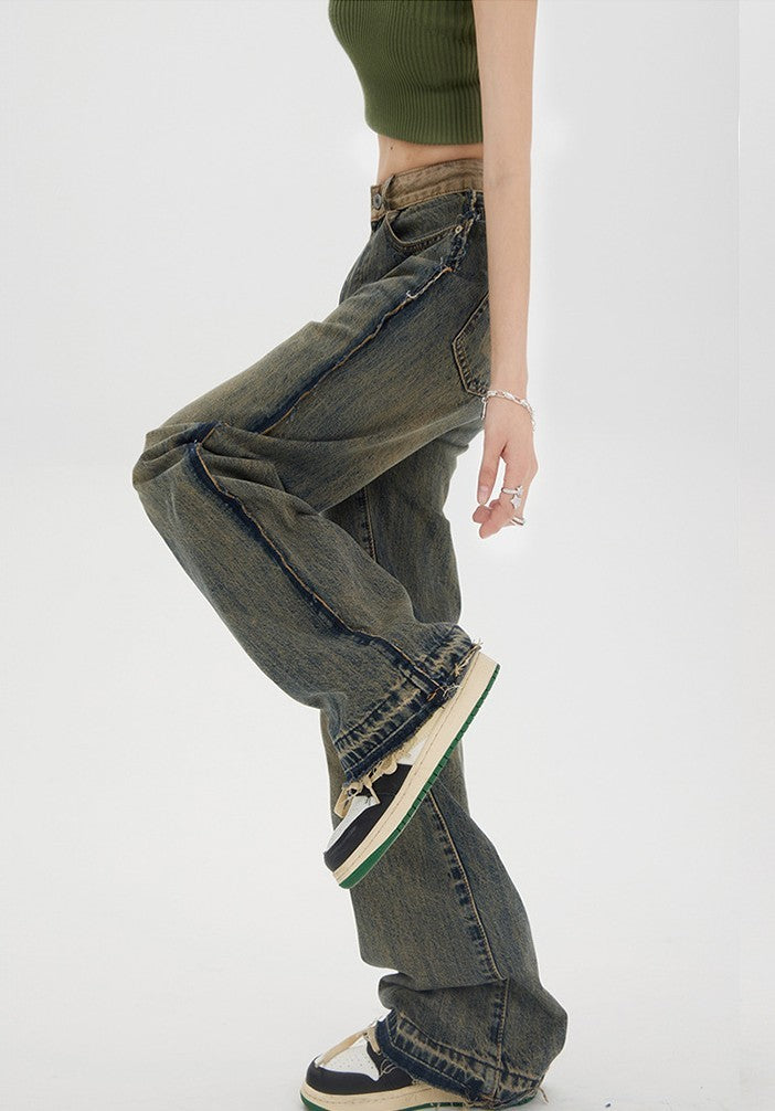 Women's High-waisted Straight Baggy Jeans