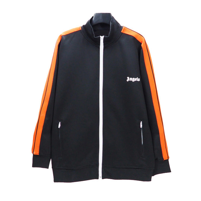 Angel Rainbow Side Woven Strip Classic Vintage Baggy Coat