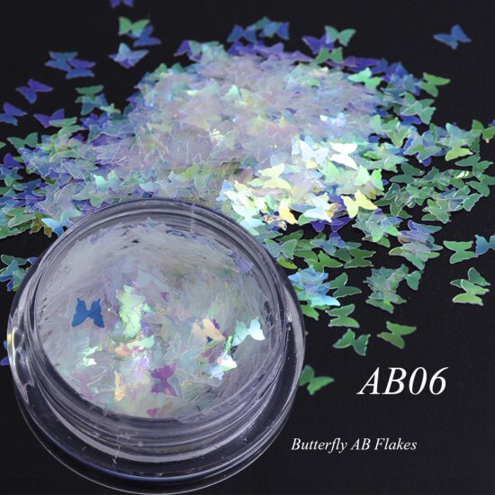 Holographic Flakes Nail Glitter Set