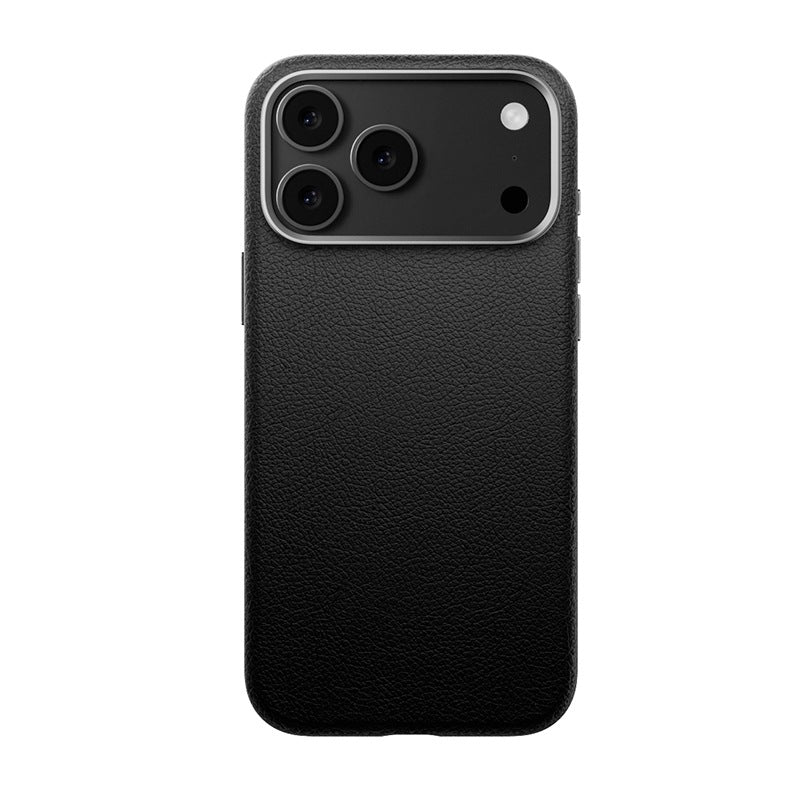 Sleek Genuine Leather Magnetic Phone Case With Anti-fingerprint Coating