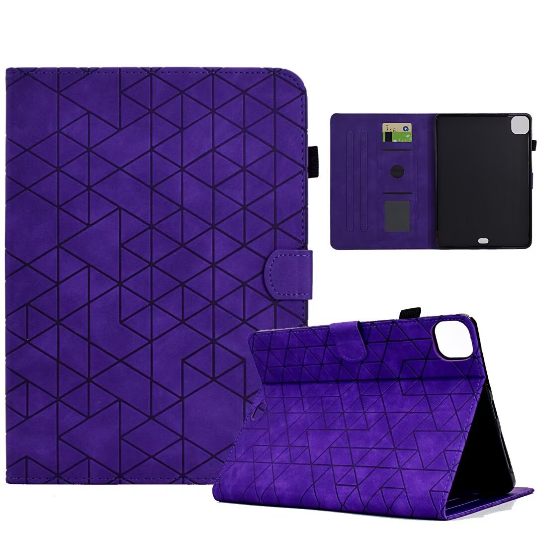 Tablet Leather Case Diamond Frosted Card Holder Drop-resistant