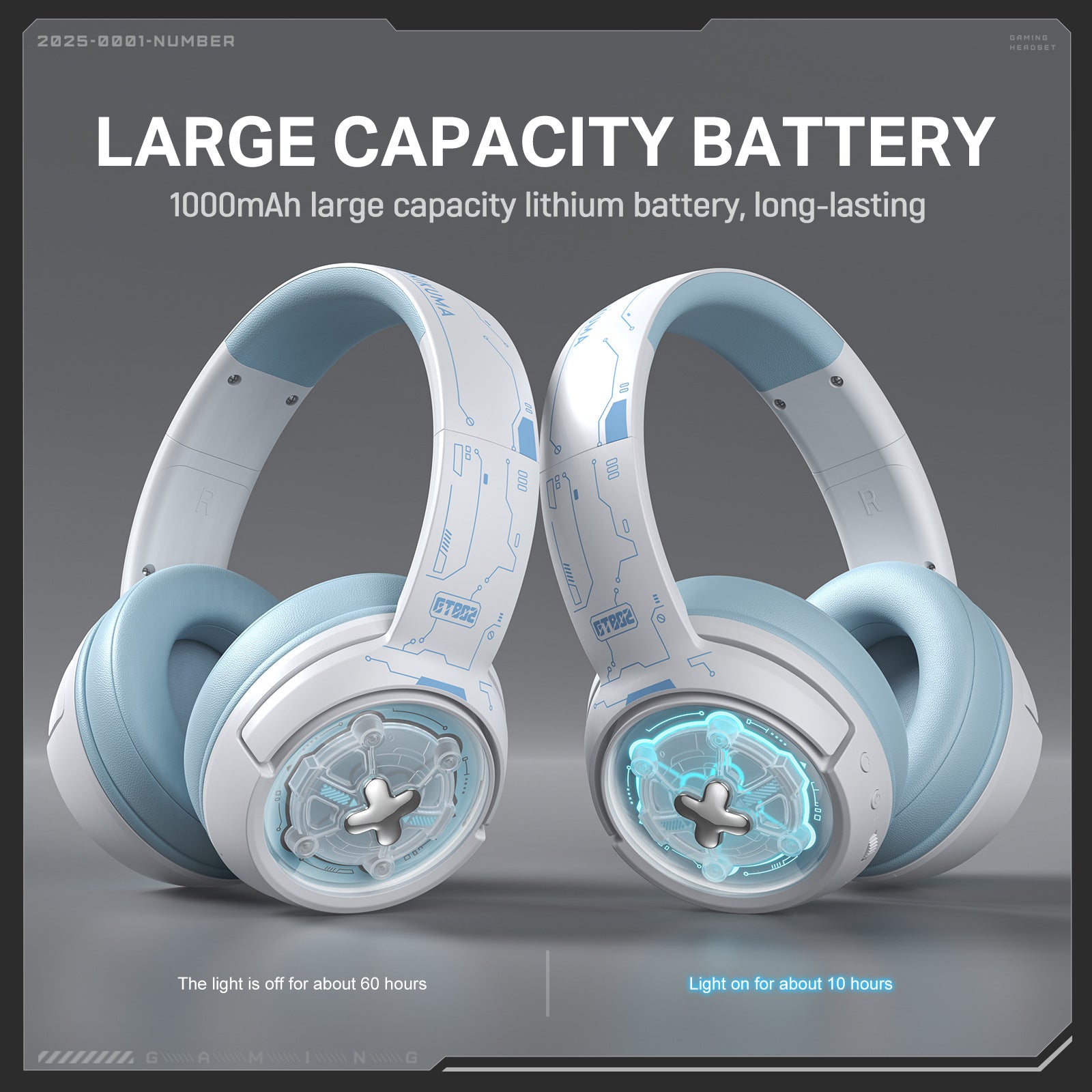 Wireless Gaming Headset Over-ear Bluetooth Headphones