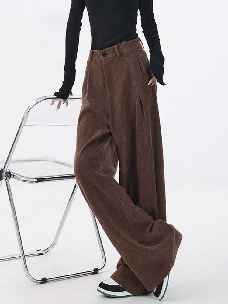 Fashion Casual Complex Baggy Straight Trousers
