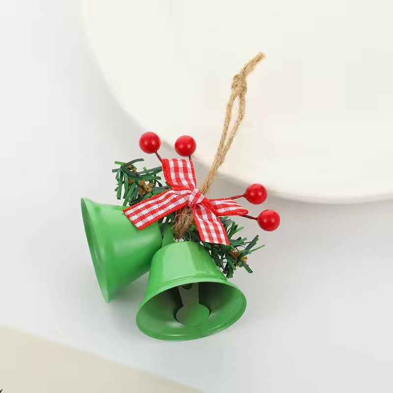 Chinese Hawthorn Bow Hemp Rope Jingling Bell Decoration
