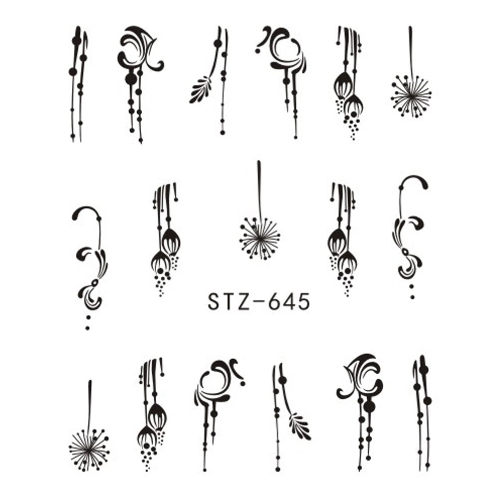 Flower Water Nail Stickers
