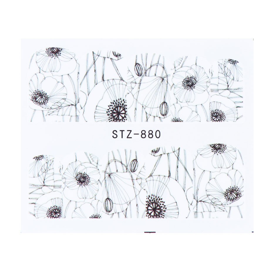 Flower Water Nail Stickers
