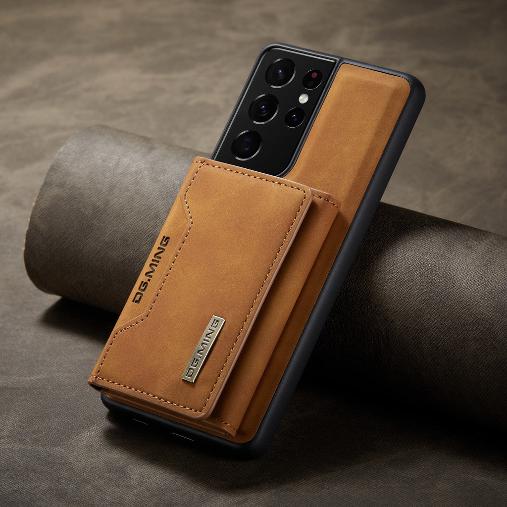 Magnetic Card Mobile Phone Case Protective Leather