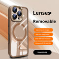 Litchi Grain Ice Crystal Transparent Protective Cover Phone Case