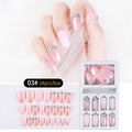 Rhinestone Series natural length Press-on Nails 24 Pcs Set