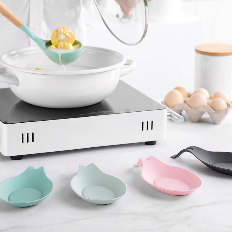 Silicone Spoon Mat Kitchen Spatula Place Cushioning
