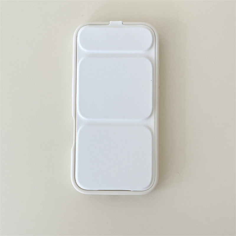 Solid Color Flip Cover Stand Phone Case Anti-Drop