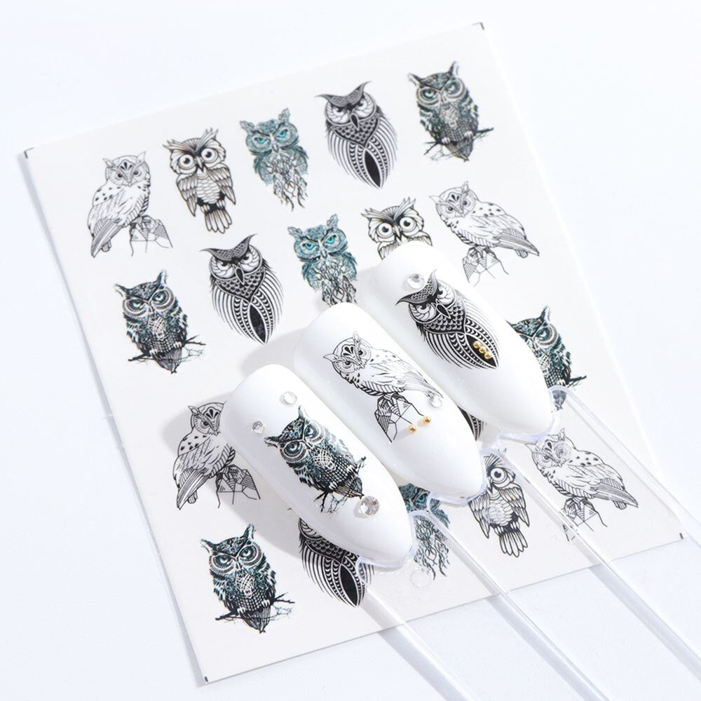 White Flowers Nail Art Stickers