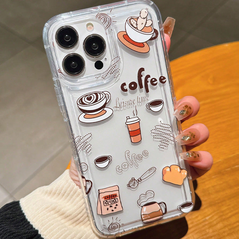 Premium Coffee Airbag Drop-resistant Protective Cover