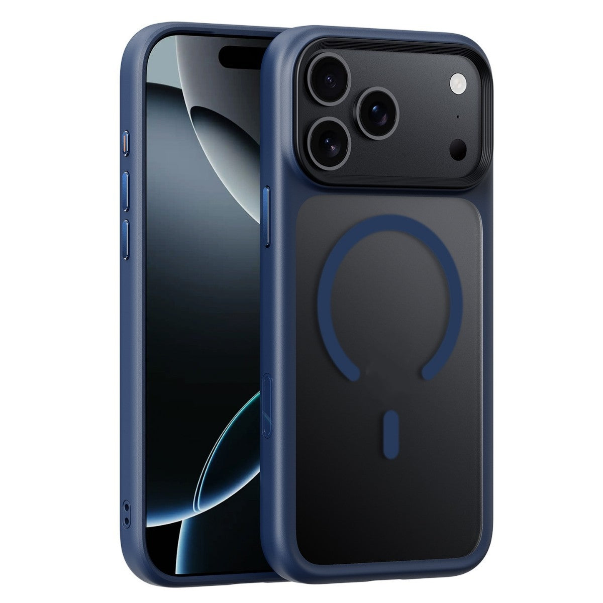 Applicable To 17ProMax Phone Case Skin Feeling Frosted Transparent Magnetic Drop-resistant Protective Cover