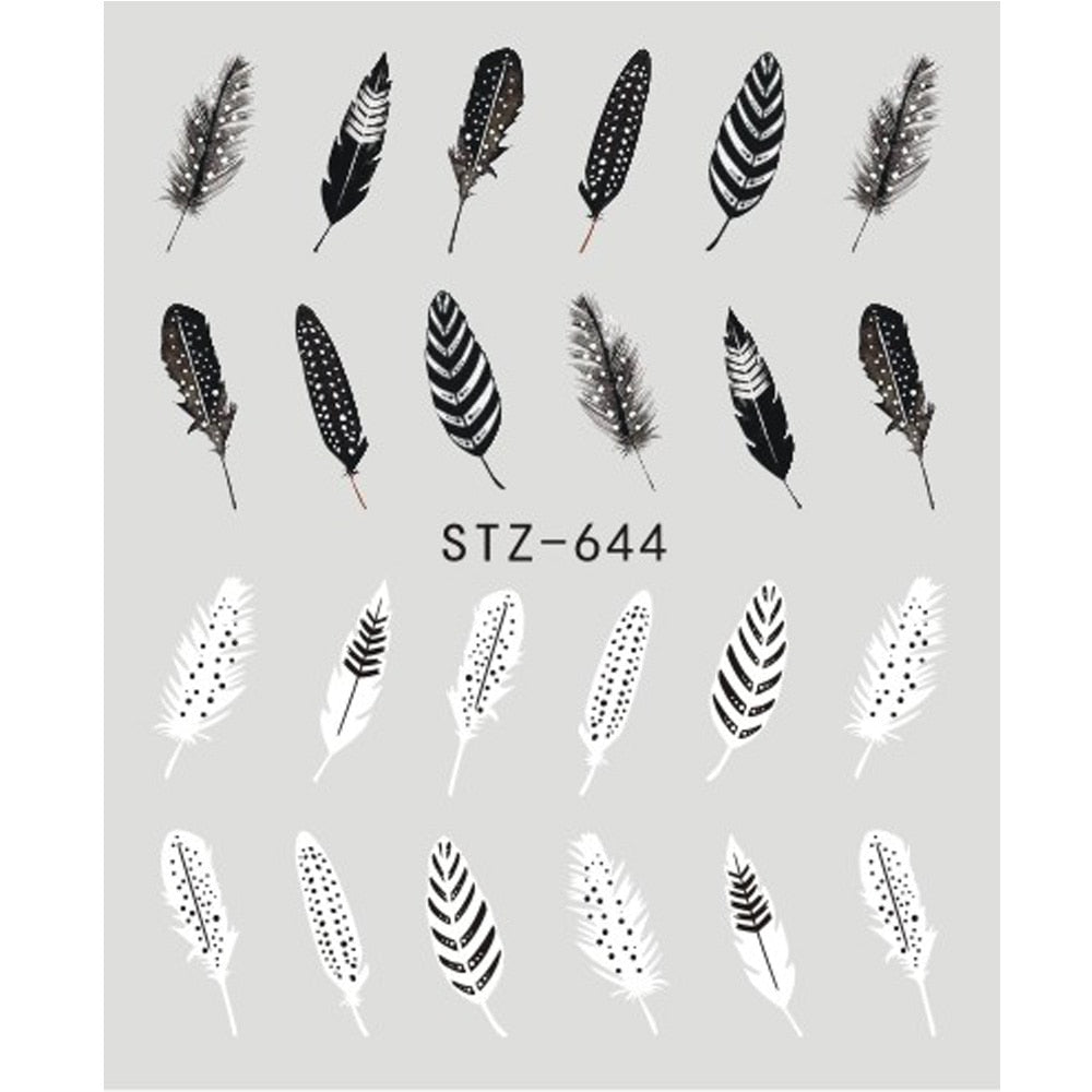 Flower Water Nail Stickers