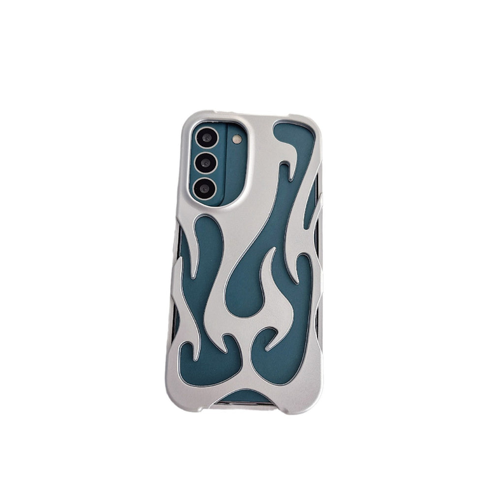 Hollow Flame Pattern S24 Heat Dissipation All-inclusive Drop-resistant Protective Cover