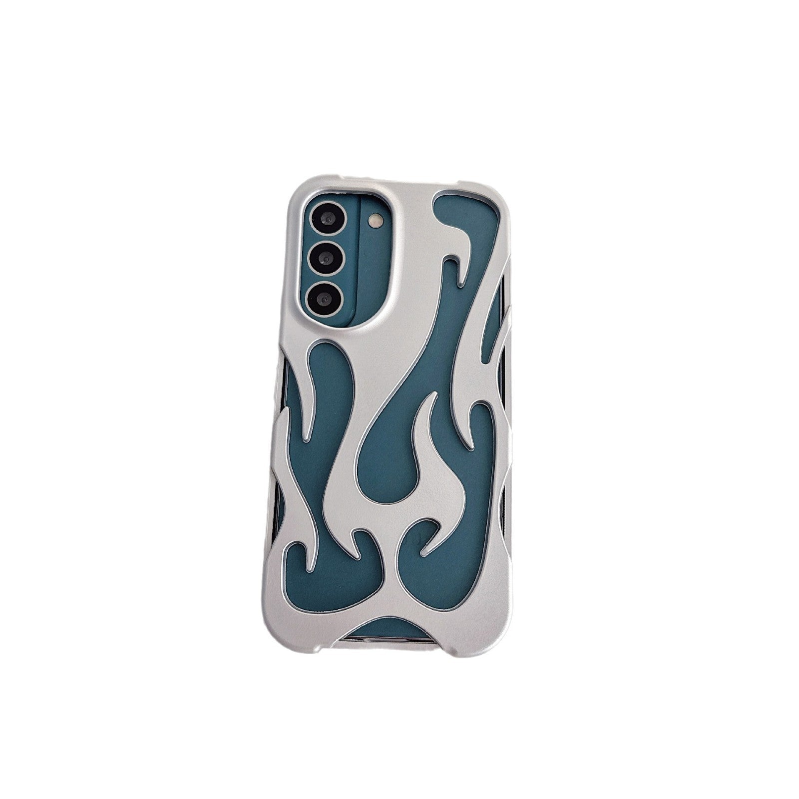 Hollow Flame Pattern S24 Heat Dissipation All-inclusive Drop-resistant Protective Cover