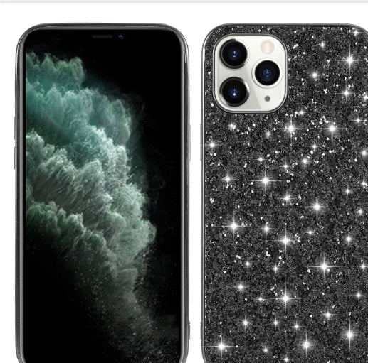 Pure Color Protective Cover Sequins Veneer