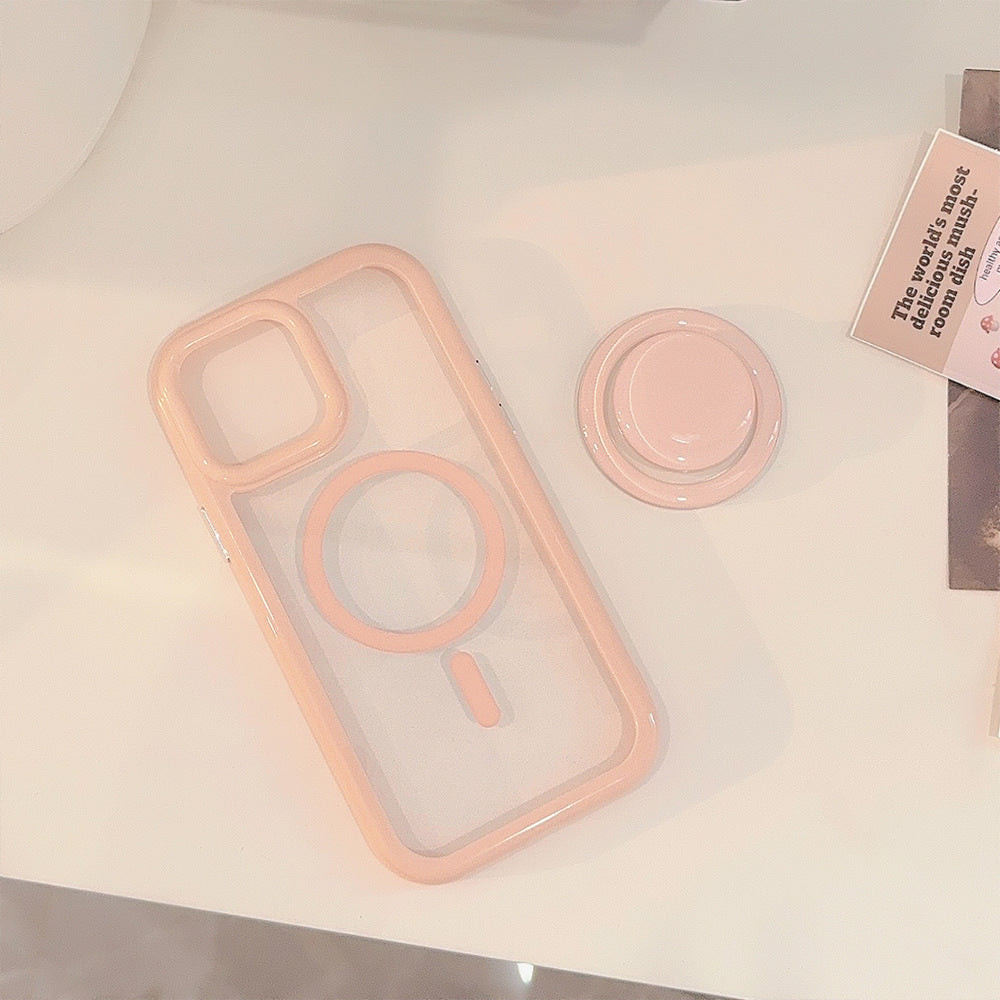 Simple Ins Solid Color Magnetic Bracket 16 Phone Case